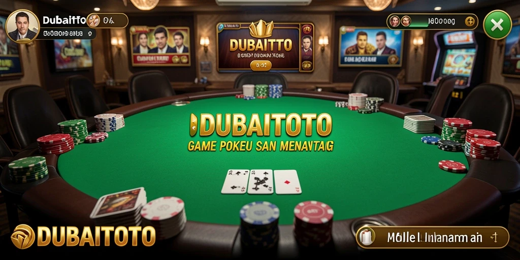 Tampilan gameplay seru DUBAITOTO dalam permainan Poker.