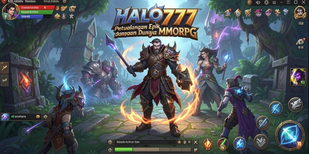 Tangkapan layar gameplay HALO777 menunjukkan pertarungan seru di dunia MMORPG.