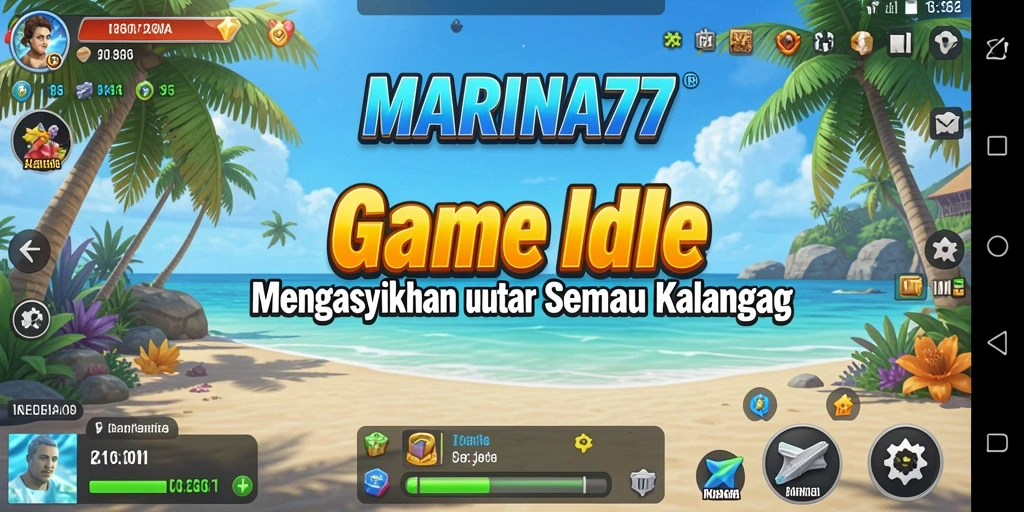 Screenshot utama MARINA77 menampilkan gameplay Idle yang menarik dan menenangkan.