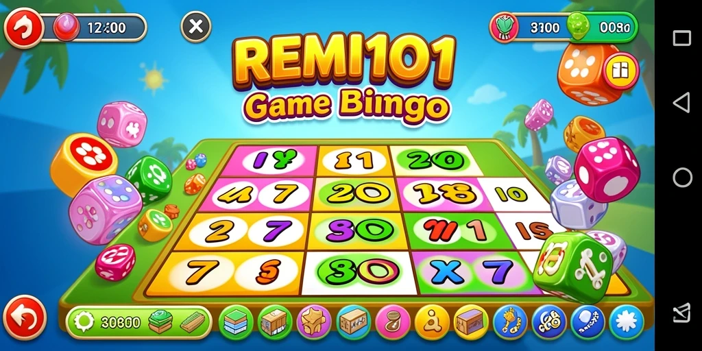 Tampilan gameplay seru dari REMI101 yang penuh warna dan interaksi.