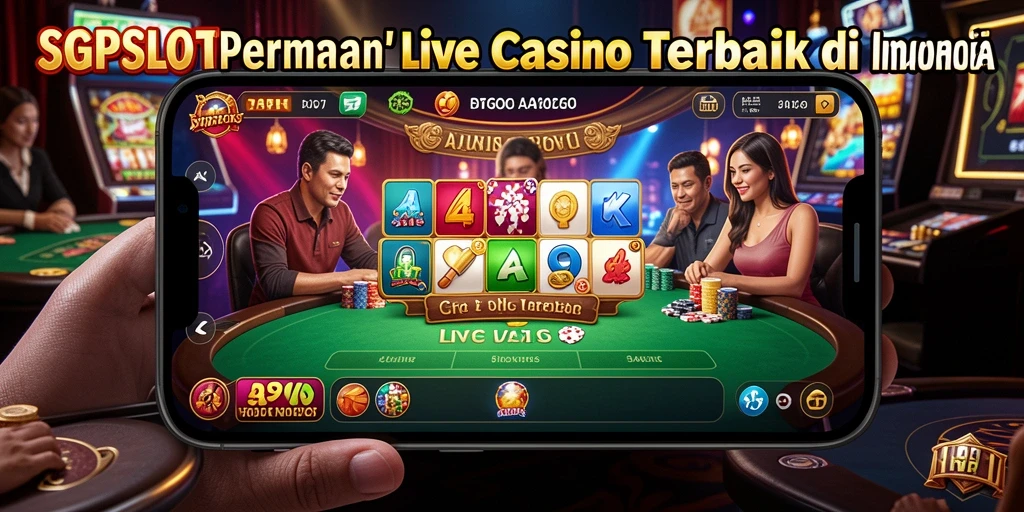 Tampilan gameplay Live Casino yang mendebarkan di SGPSLOT.