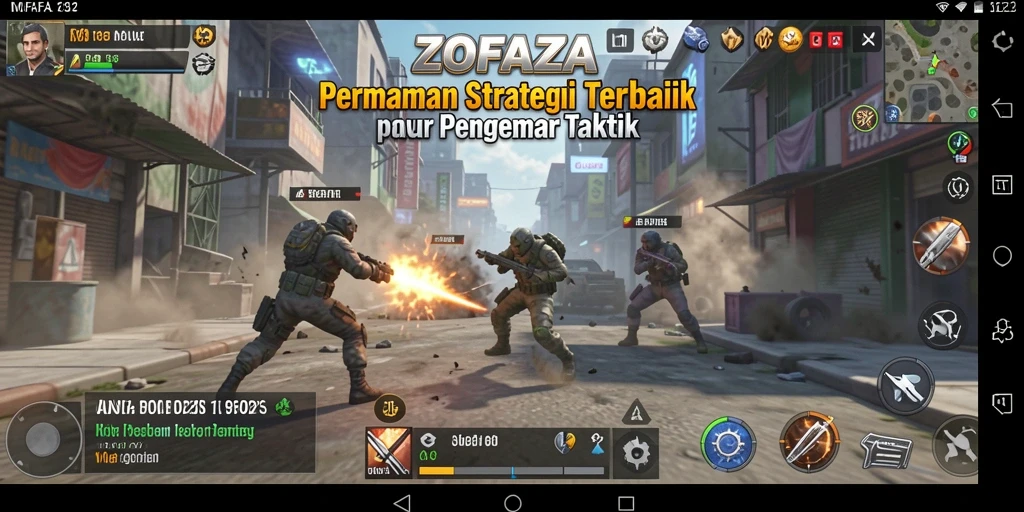 Tampilan gameplay ZOFAZA yang menarik dan strategis saat bertempur.